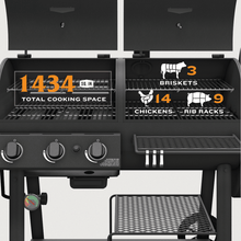 Load image into Gallery viewer, Canyon Combo DLX Charcoal/Gas Smoker &amp; Grill