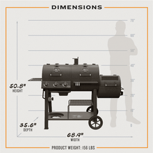 Load image into Gallery viewer, Canyon Combo DLX Charcoal/Gas Smoker &amp; Grill