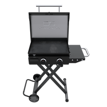 Load image into Gallery viewer, Charbroil 22" Performance Series Folding Cart 2 Burner Portable Propane Gas Griddle