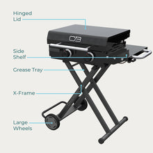Load image into Gallery viewer, Charbroil 22" Performance Series Folding Cart 2 Burner Portable Propane Gas Griddle