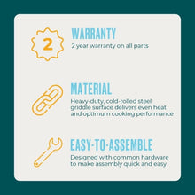 Load image into Gallery viewer, Charbroil 28" XL Performance Series 3 Burner Gas Griddle with Cart