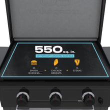 Load image into Gallery viewer, Charbroil 28" XL Performance Series 3 Burner Gas Griddle with Cart