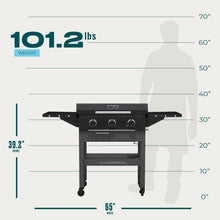 Load image into Gallery viewer, Charbroil 28" XL Performance Series 3 Burner Gas Griddle with Cart