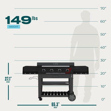 Load image into Gallery viewer, Charbroil 36" Performance Series Deluxe 4 Burner Gas Griddle with Cart
