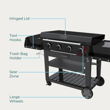 Load image into Gallery viewer, Charbroil 36" Performance Series Deluxe 4 Burner Gas Griddle with Cart
