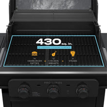 Load image into Gallery viewer, Charbroil Pro Series 3-Burner Gas Grill and Griddle with Side Burner