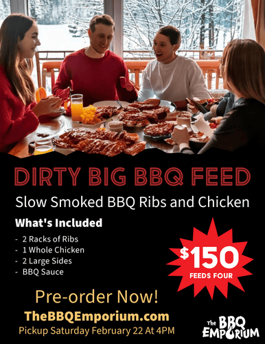 Dirty Big BBQ Feed - Takeaway pickup on Saturday February 22 at 4PM