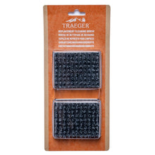Load image into Gallery viewer, Traeger Replacement BBQ Cleaning Brush Head (2 Pack)