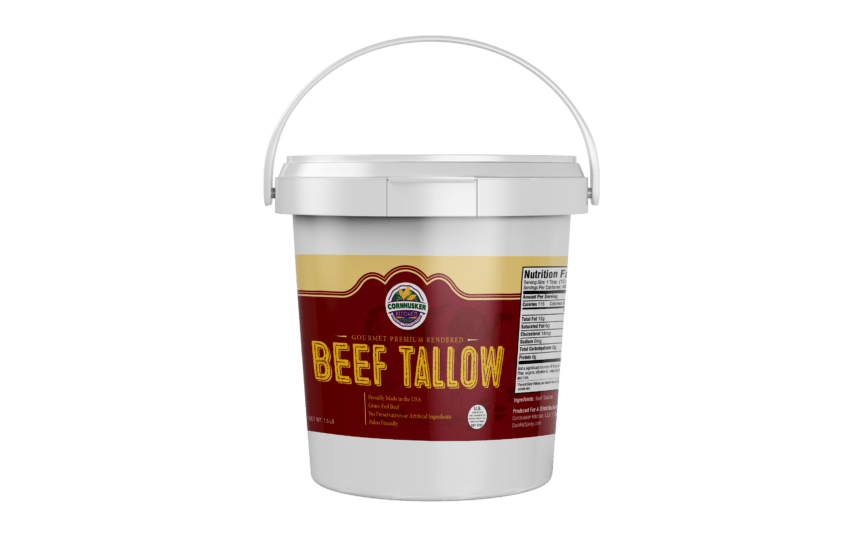 Premium Rendered Beef Tallow Tub (1.5lb)